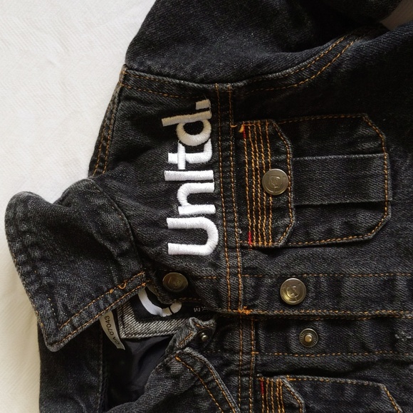 ecko unltd faded black lined snap closure denim jacket 24 months baby boy - Picture 2 of 9